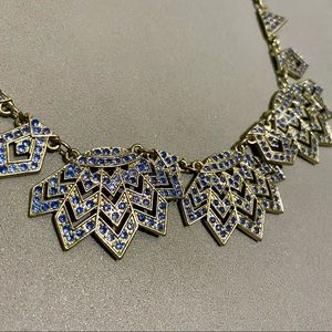Blue and Gold Statement Necklace